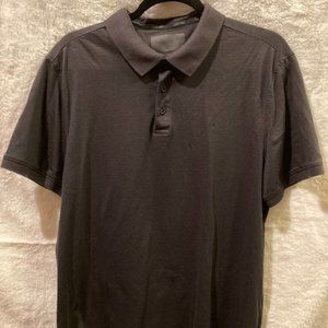 Calvin Klein Mens L Cotton Polo Charcoal Grey